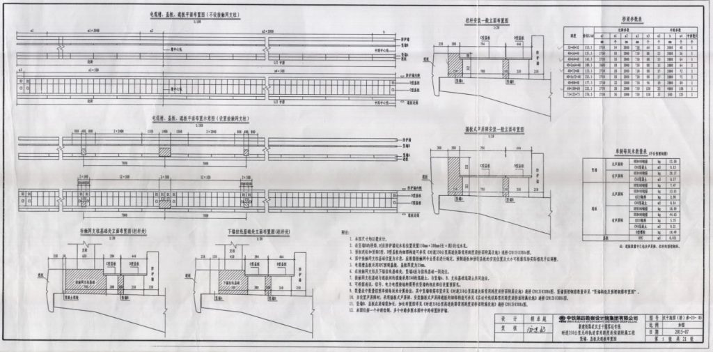高鐵水泥電纜槽、蓋板、遮板平面安裝布置圖PDF下載
